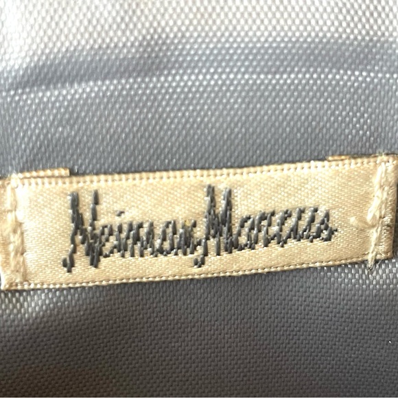 Neiman Marcus Silver Snake-embossed Wristlet, rhinestone & faux pearl accent